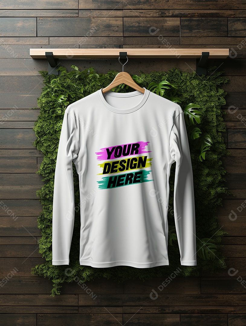 Mockup de Camisa Longa Masculina PSD Editável