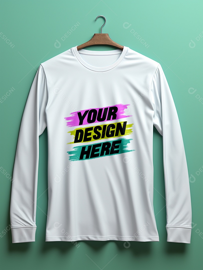 Mockup de Camisa Longa Masculina PSD Editável