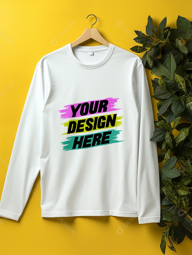 Mockup de Camisa Longa Masculina PSD Editável