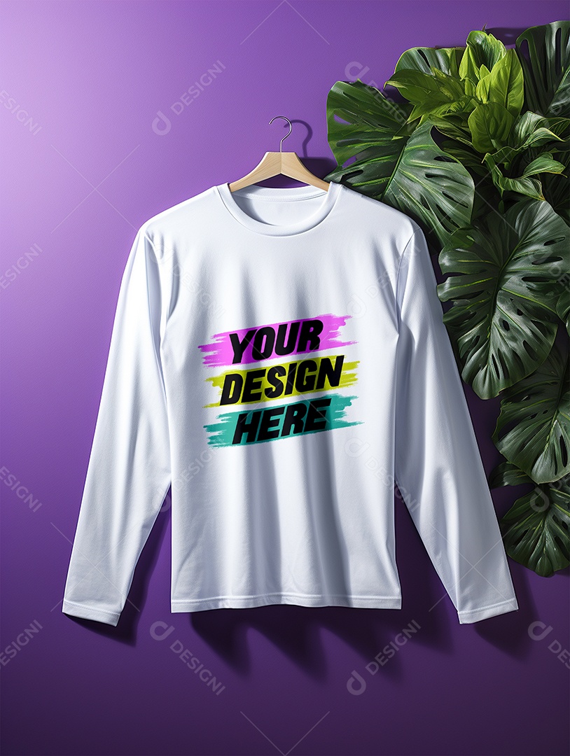 Mockup de Camisa Longa Masculina PSD Editável