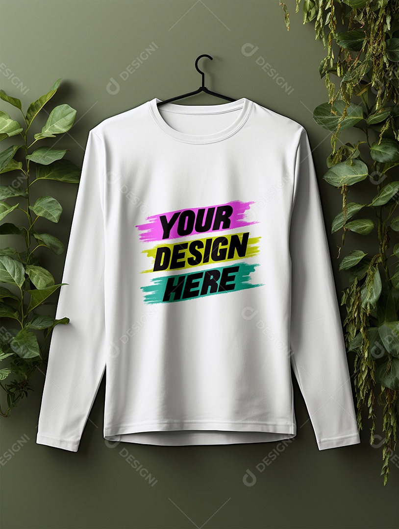Mockup de Camisa Longa Masculina PSD Editável