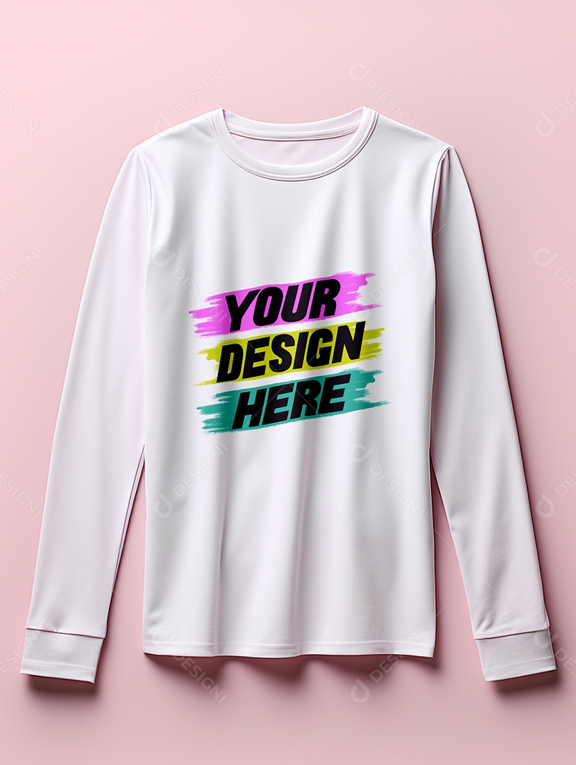 Mockup de Camisa Longa Masculina PSD Editável