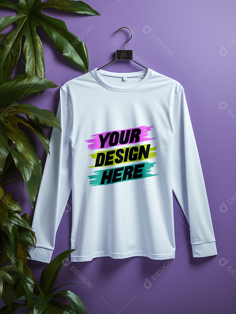 Mockup de Camisa Longa Masculina PSD Editável