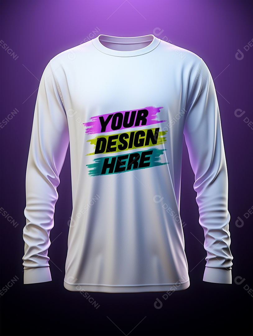 Mockup de Camisa Longa Masculina PSD Editável