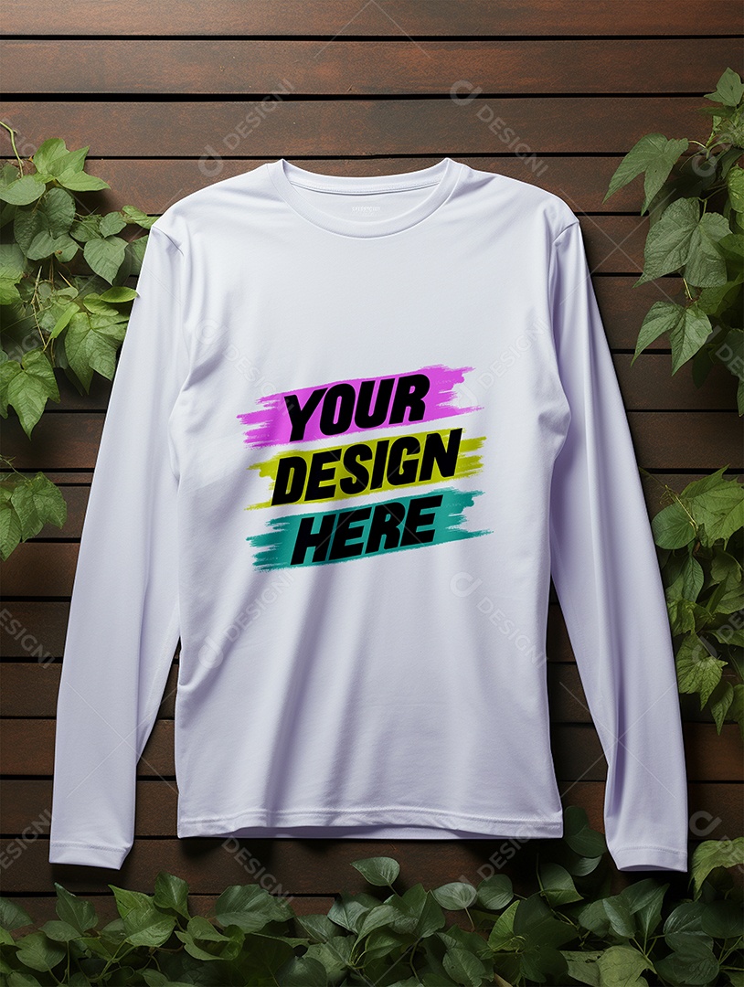 Mockup de Camisa Longa Masculina PSD Editável