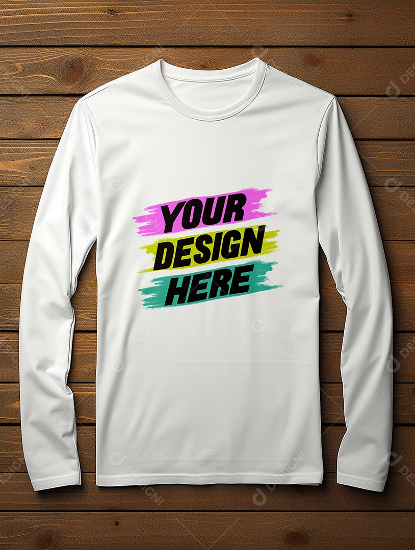 Mockup de Camisa Longa Masculina PSD Editável