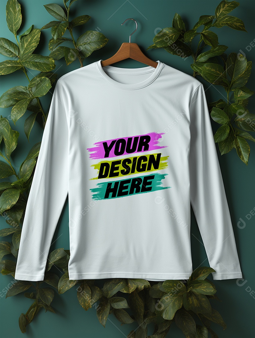 Mockup de Camisa Longa Masculina PSD Editável