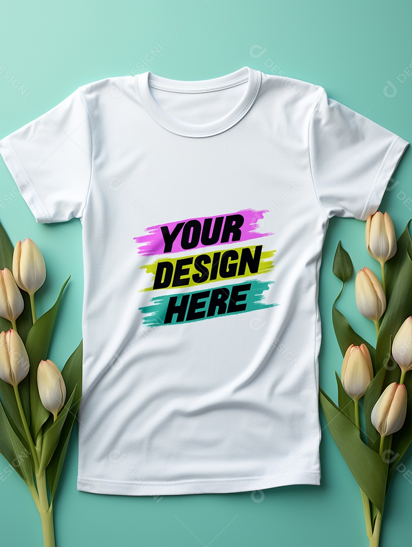 Mockup de Camisa Feminina PSD Editável