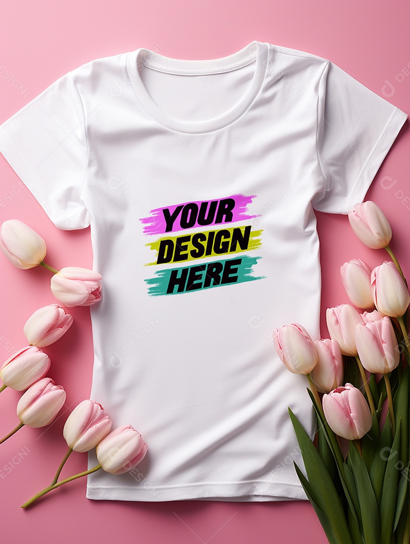 Mockup de Camisa Feminina PSD Editável