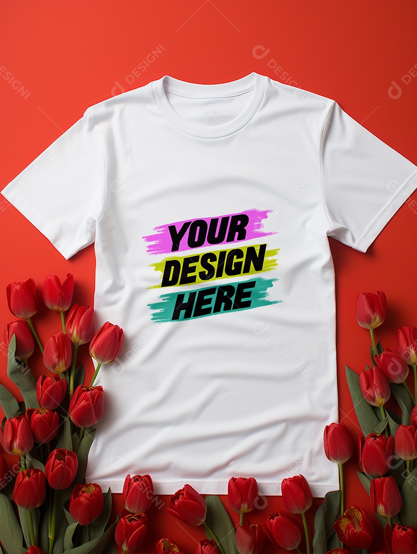 Mockup de Camisa Feminina PSD Editável