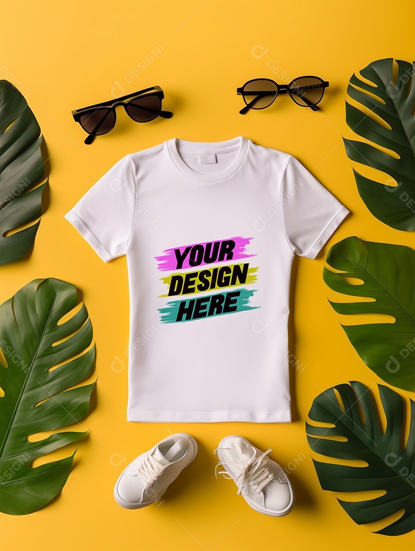 Mockup de Camisa Feminina PSD Editável