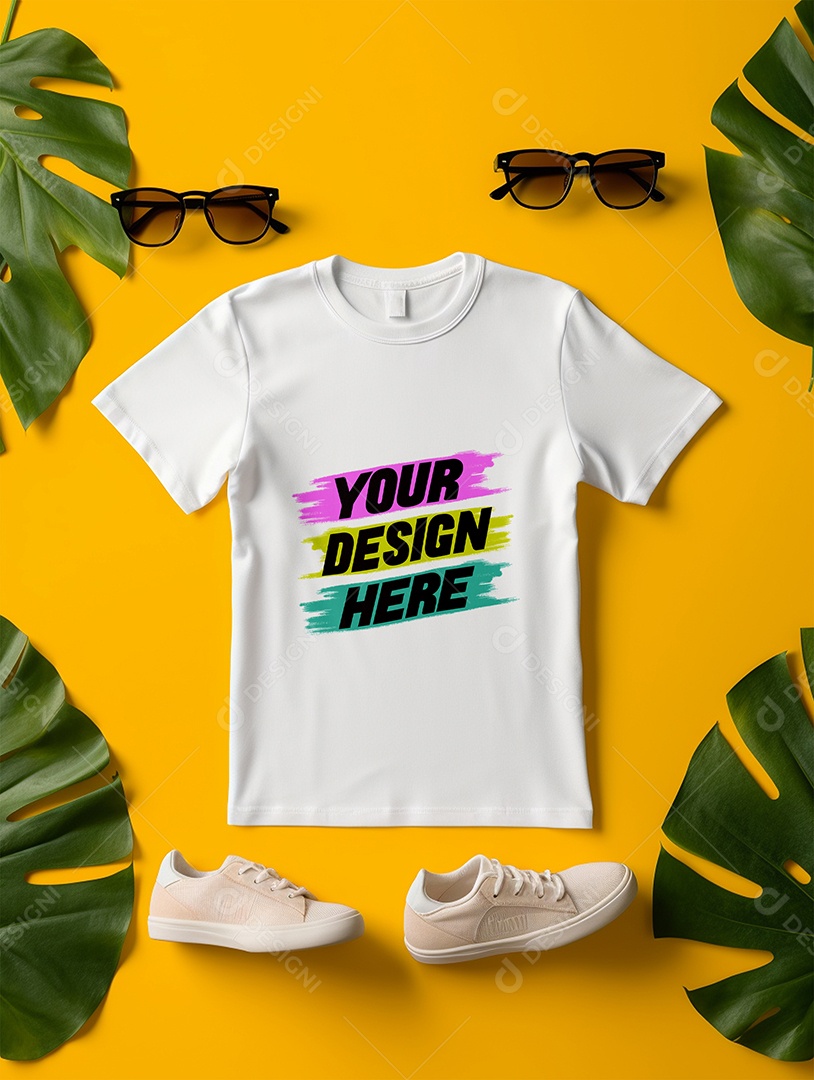 Mockup de Camisa Feminina PSD Editável
