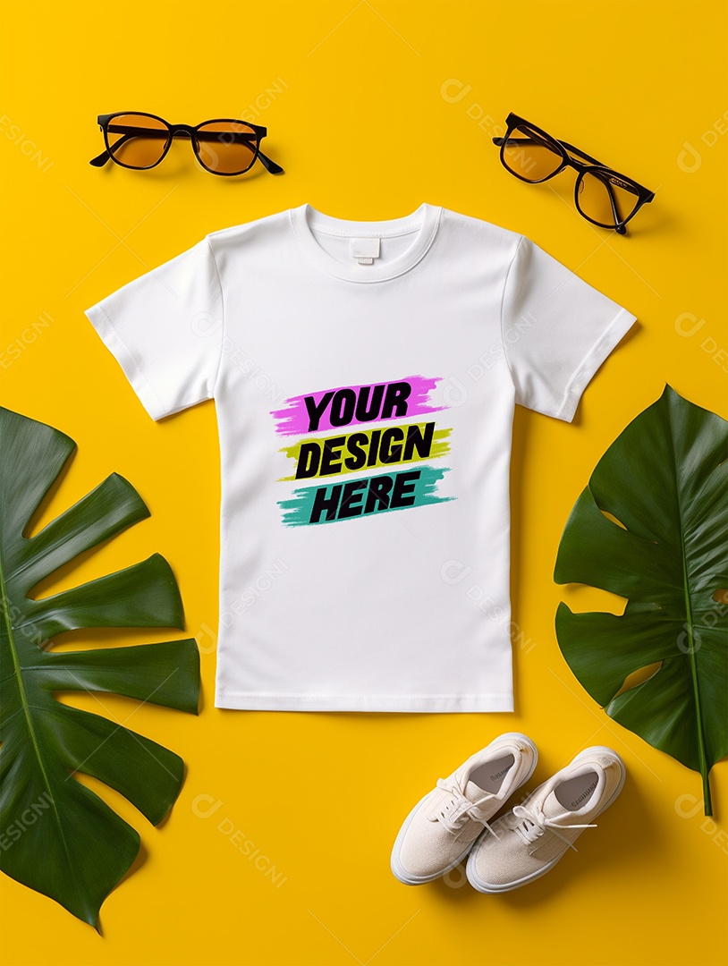 Mockup de Camisa Feminina PSD Editável