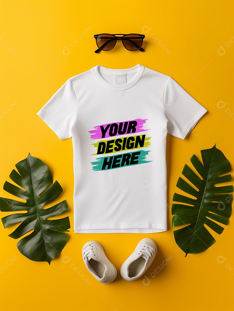 Mockup de Camisa Feminina PSD Editável