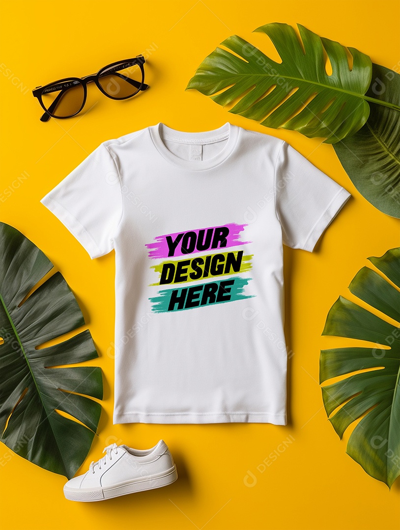 Mockup de Camisa Feminina PSD Editável