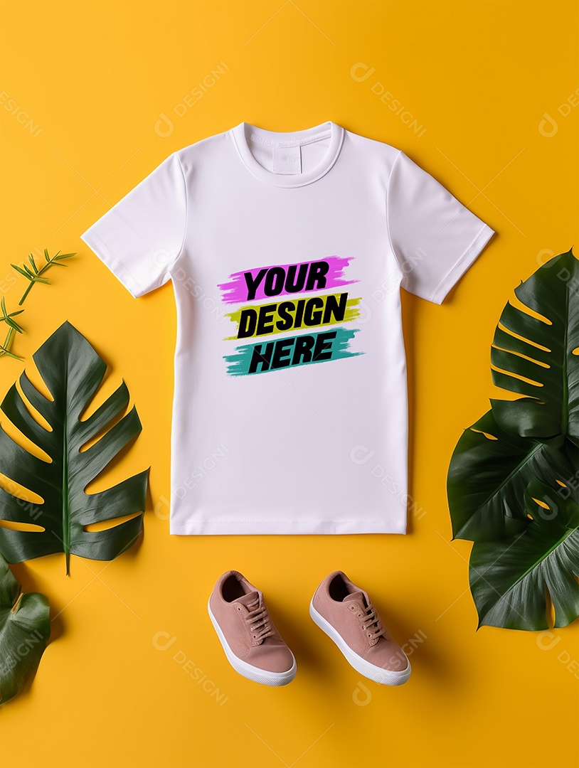Mockup de Camisa Feminina PSD Editável