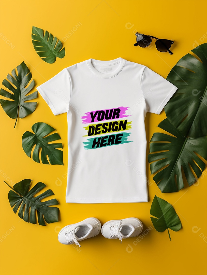 Mockup de Camisa Feminina PSD Editável