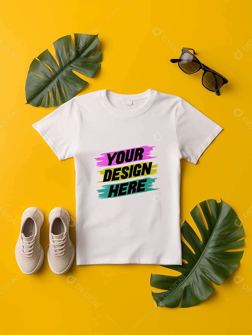 Mockup de Camisa Feminina PSD Editável