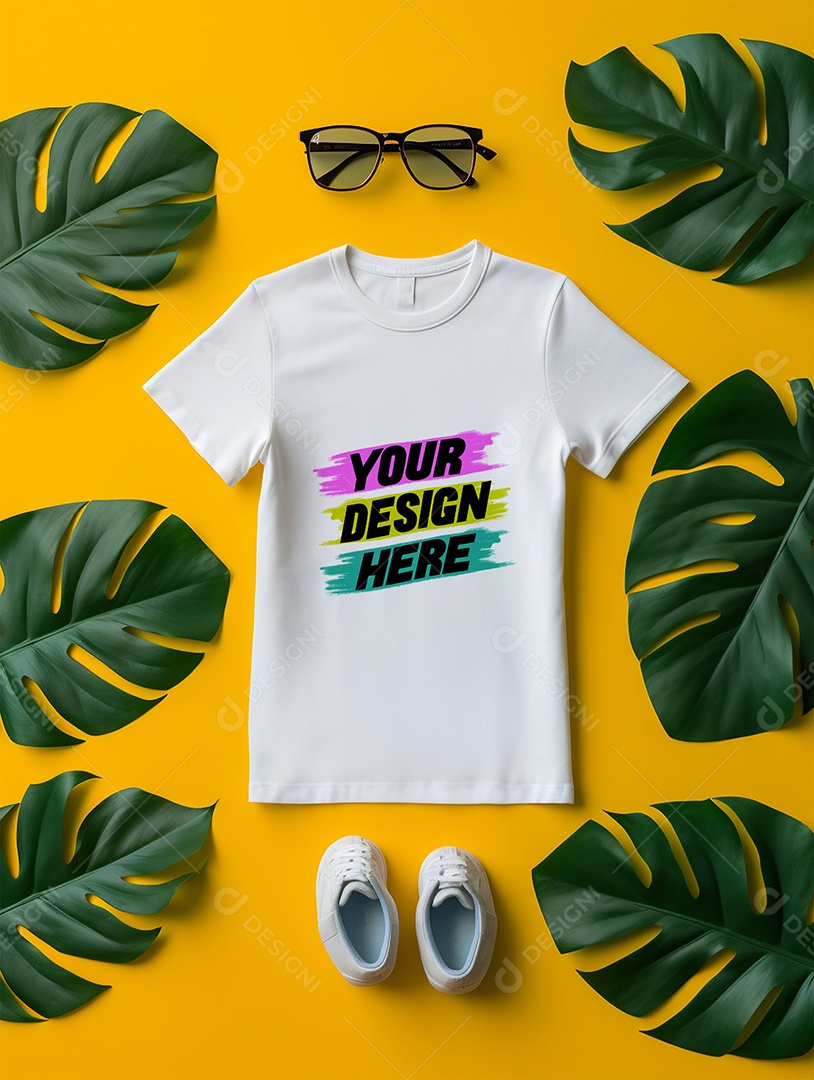 Mockup de Camisa Feminina PSD Editável