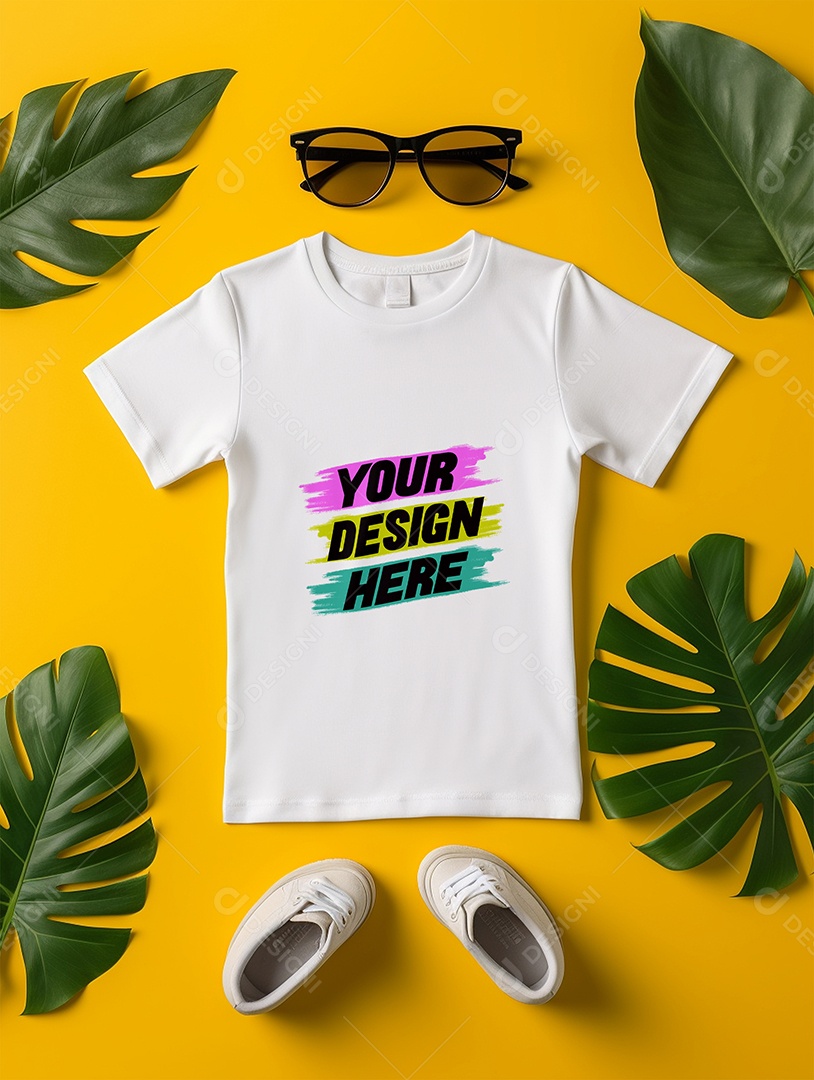 Mockup de Camiseta Infantil PSD Editável