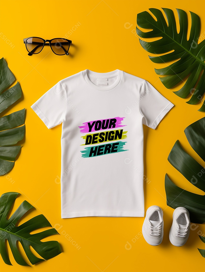 Mockup de Camiseta Infantil PSD Editável