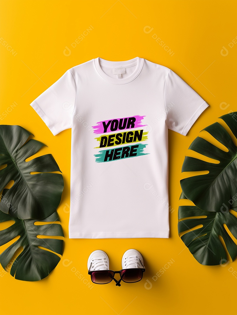 Mockup de Camiseta Infantil PSD Editável