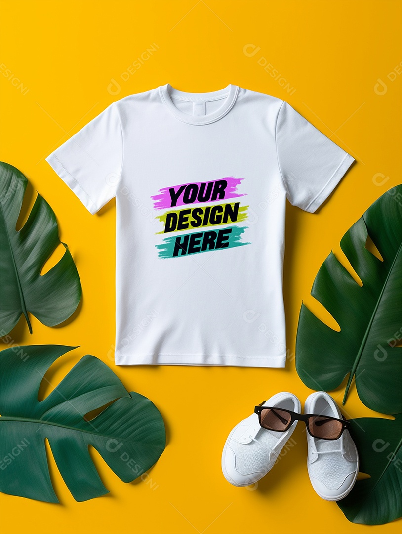 Mockup de Camiseta Infantil PSD Editável