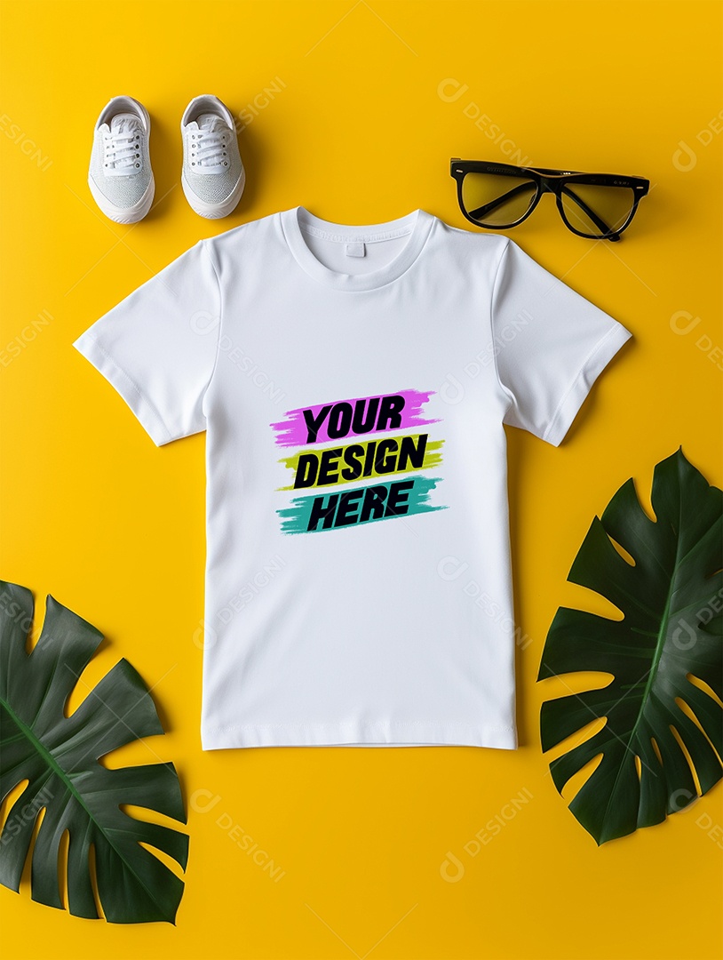 Mockup de Camiseta Infantil PSD Editável