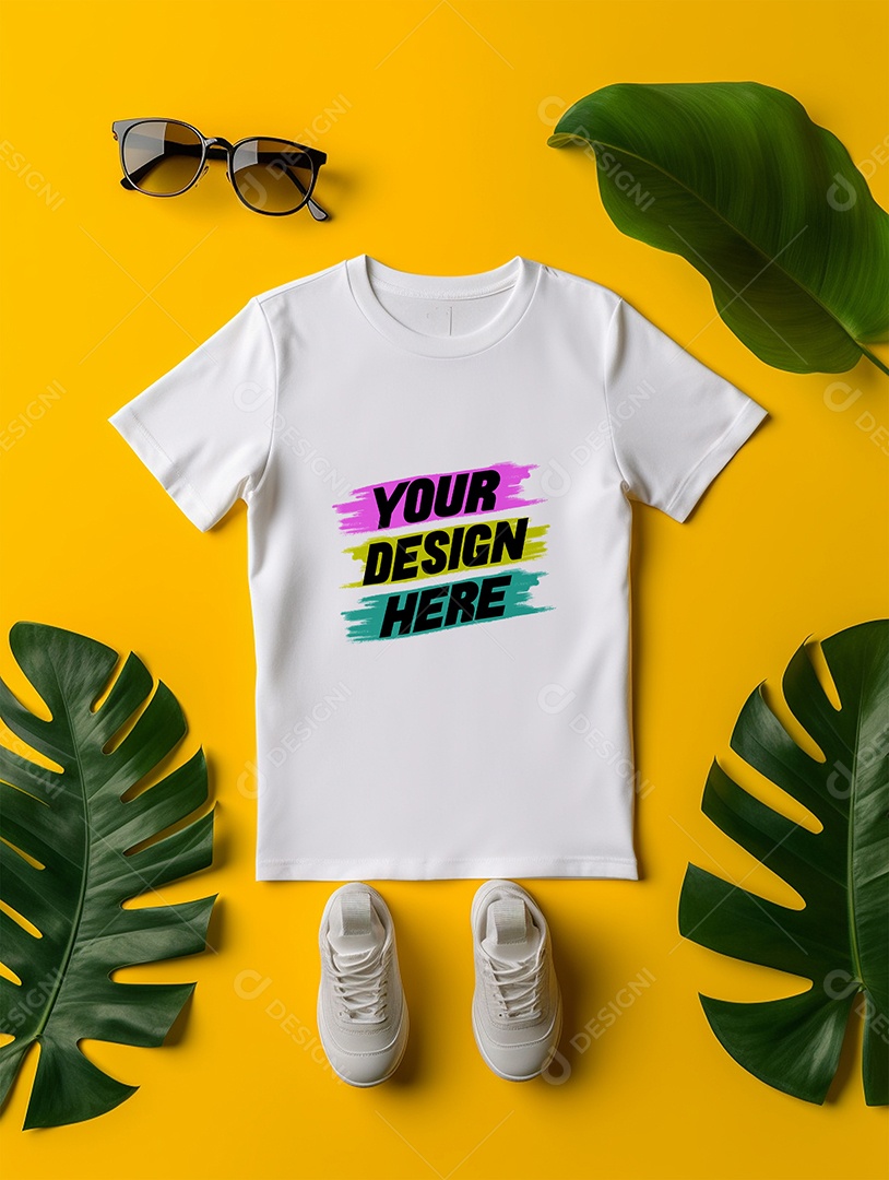 Mockup de Camiseta Infantil PSD Editável