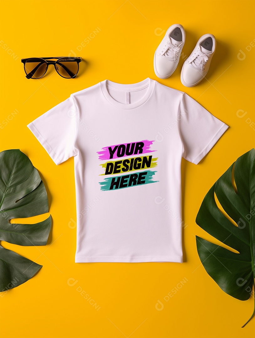 Mockup de Camiseta Infantil PSD Editável