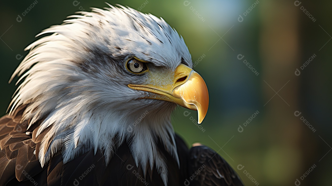 Um falcão de falcoaria voando sob o céu.