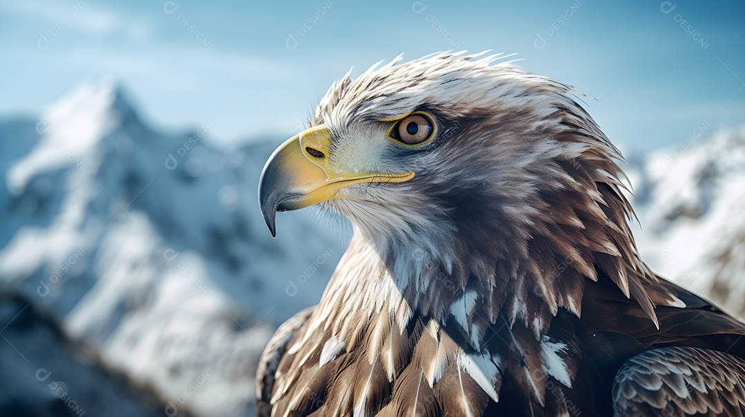 close-up de um falcão de falcoaria, águia careca