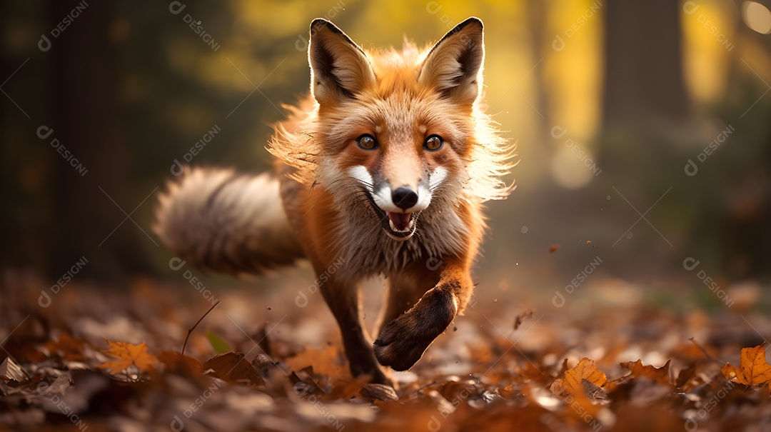 Raposa vermelha na selva profunda