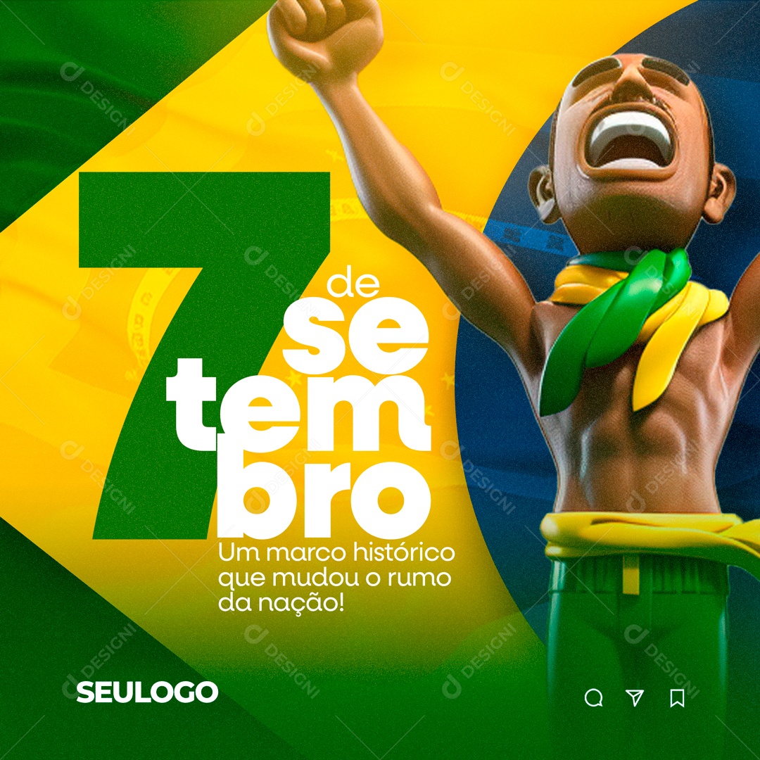 Independência Do Brasil 7 De Setembro Social Media PSD Editável