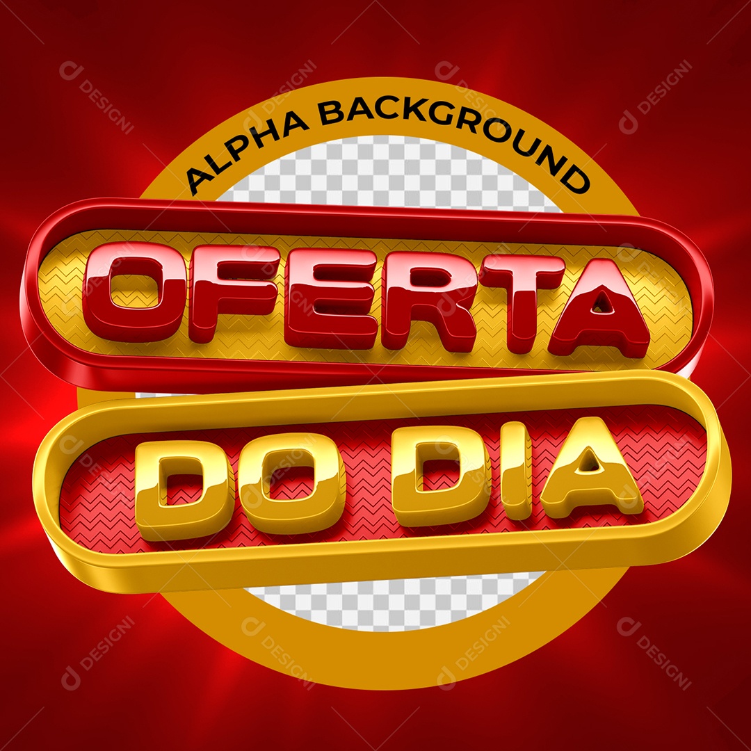 Oferta do dia Selo 3D para Composição PSD