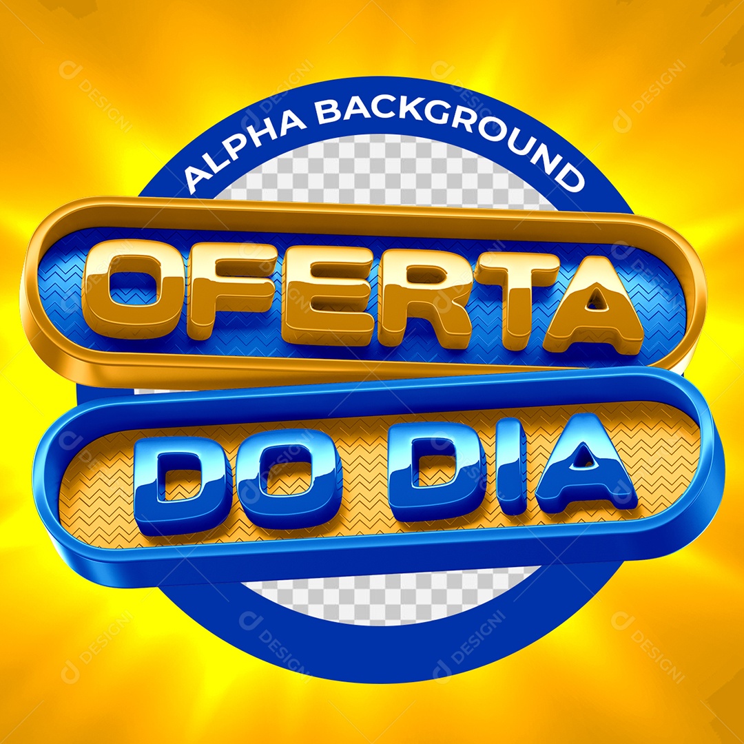 Oferta do dia Selo 3D para Composição PSD