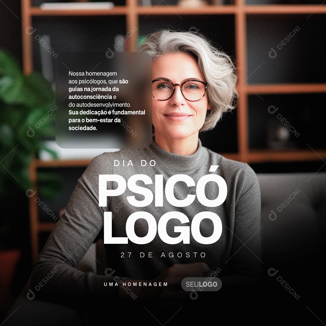 Dia Do Psicólogo 27 De Agosto Dedicação Social Media PSD Editável