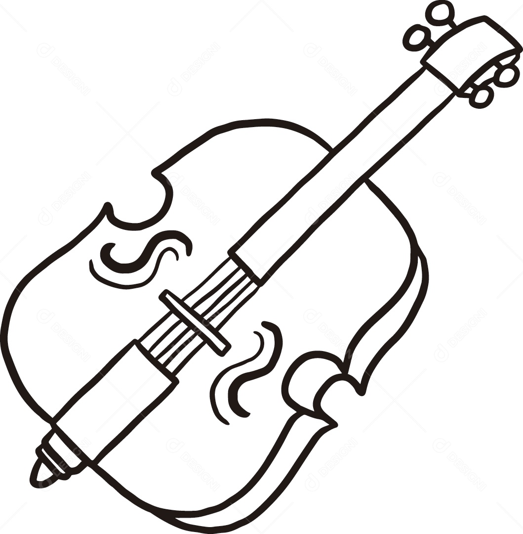 Desenho de Violino Vetor EPS