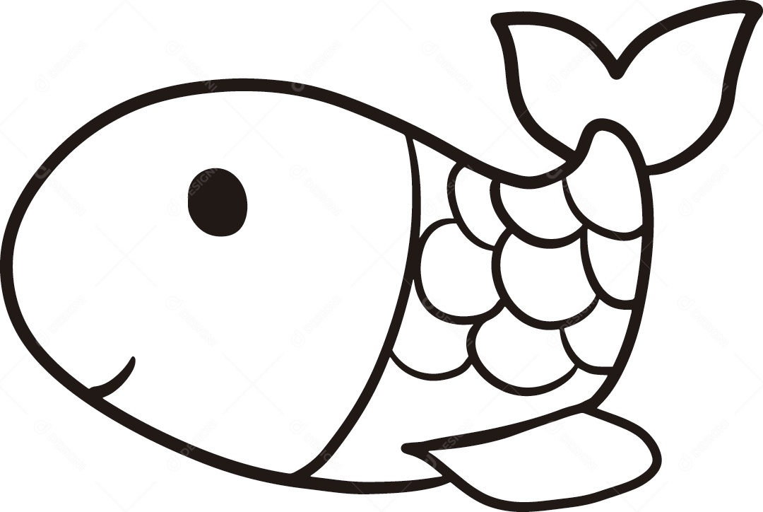 Peixe Desenho Animado Vetor EPS