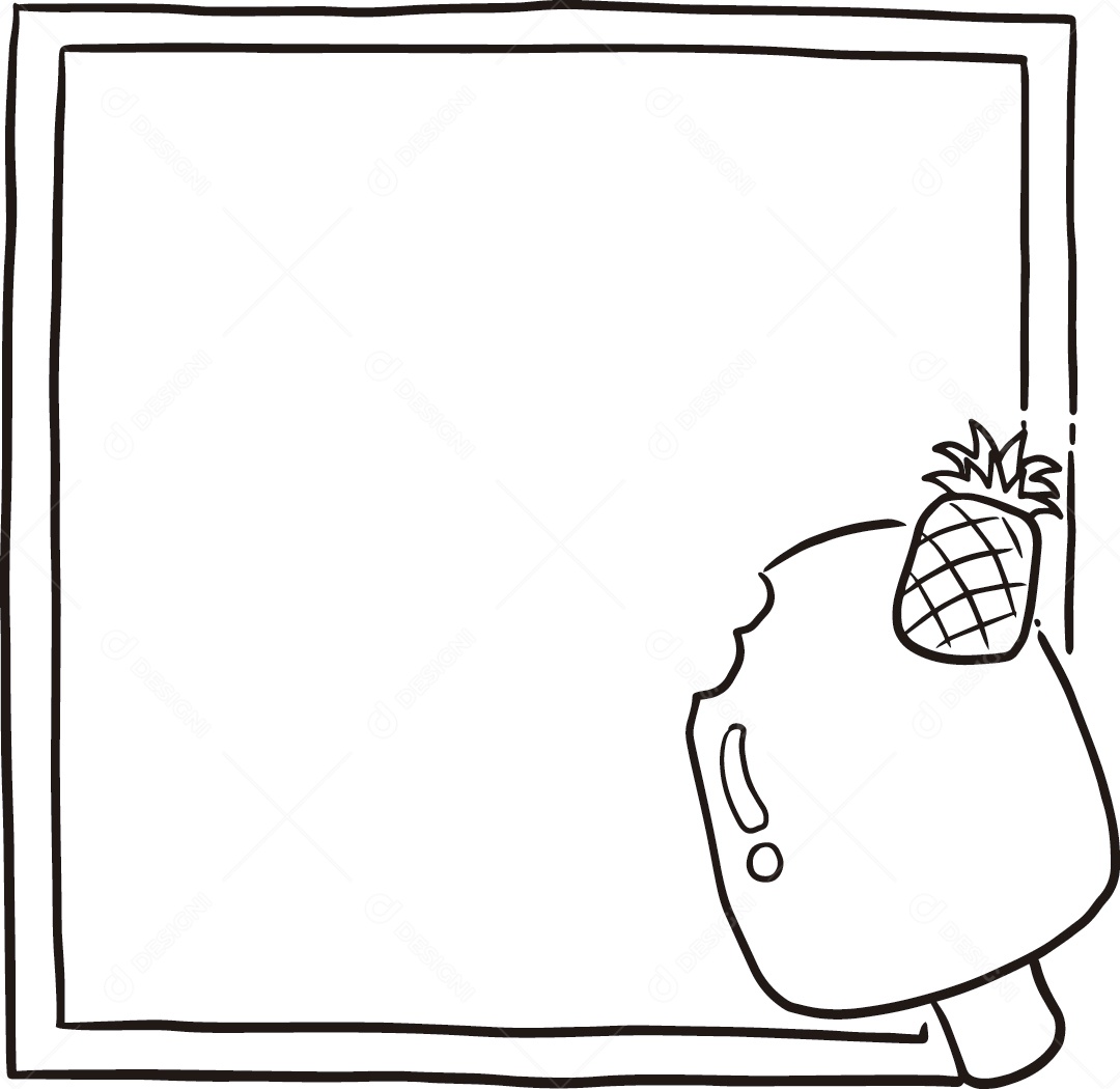 Desenho de um Quadrado Animado Vetor EPS