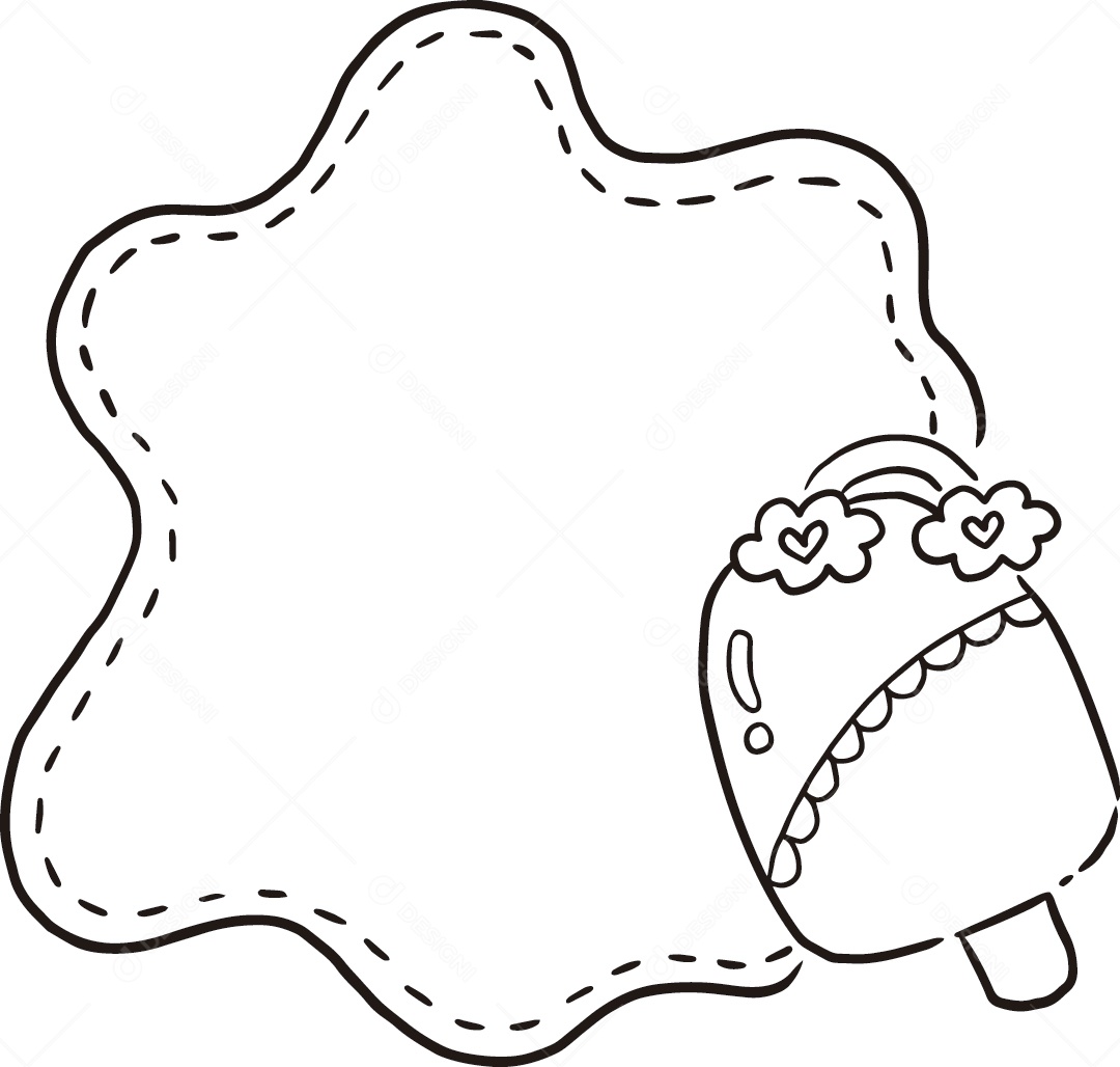 Desenho de uma Forma Animada Vetor EPS