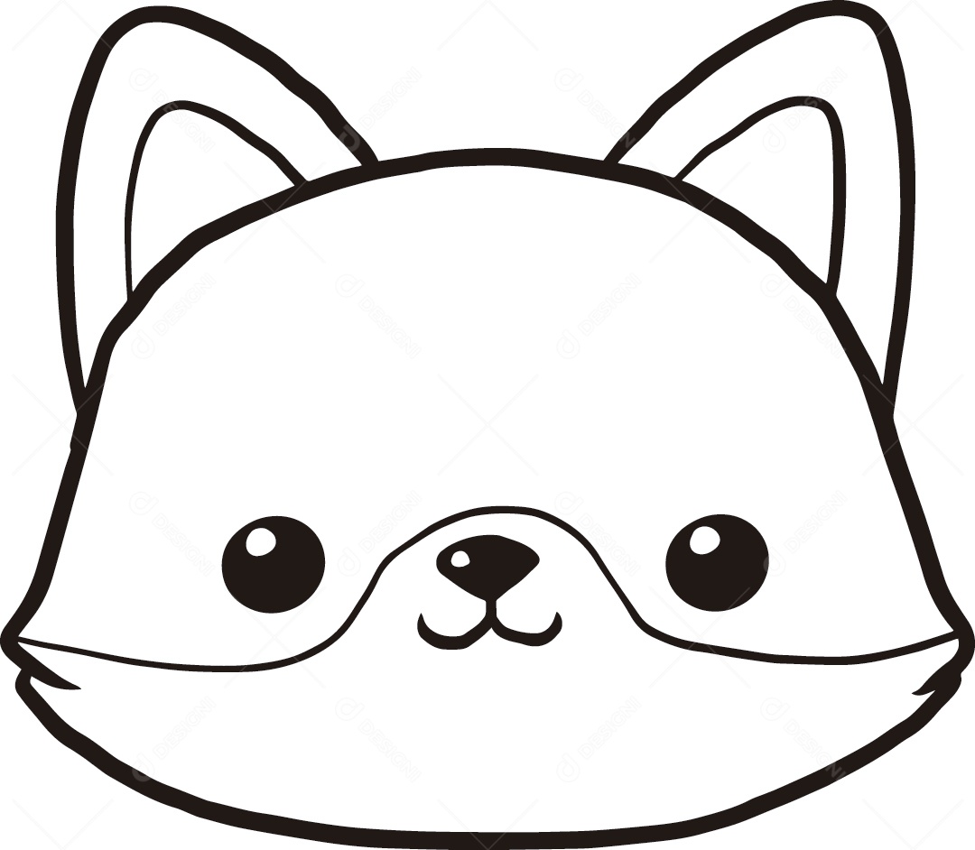 Desenho de uma Raposa Vetor EPS