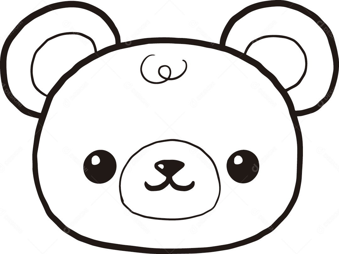 Desenho de Um Urso Vetor EPS