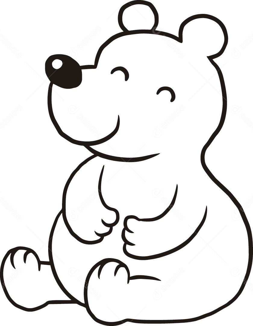 Desenho de Urso Vetor EPS