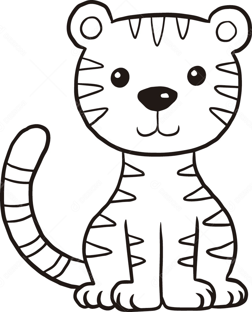 Tigre Desenho Vetor EPS