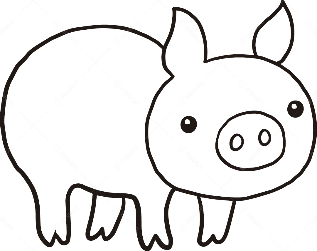 Porco Desenho Vetor EPS