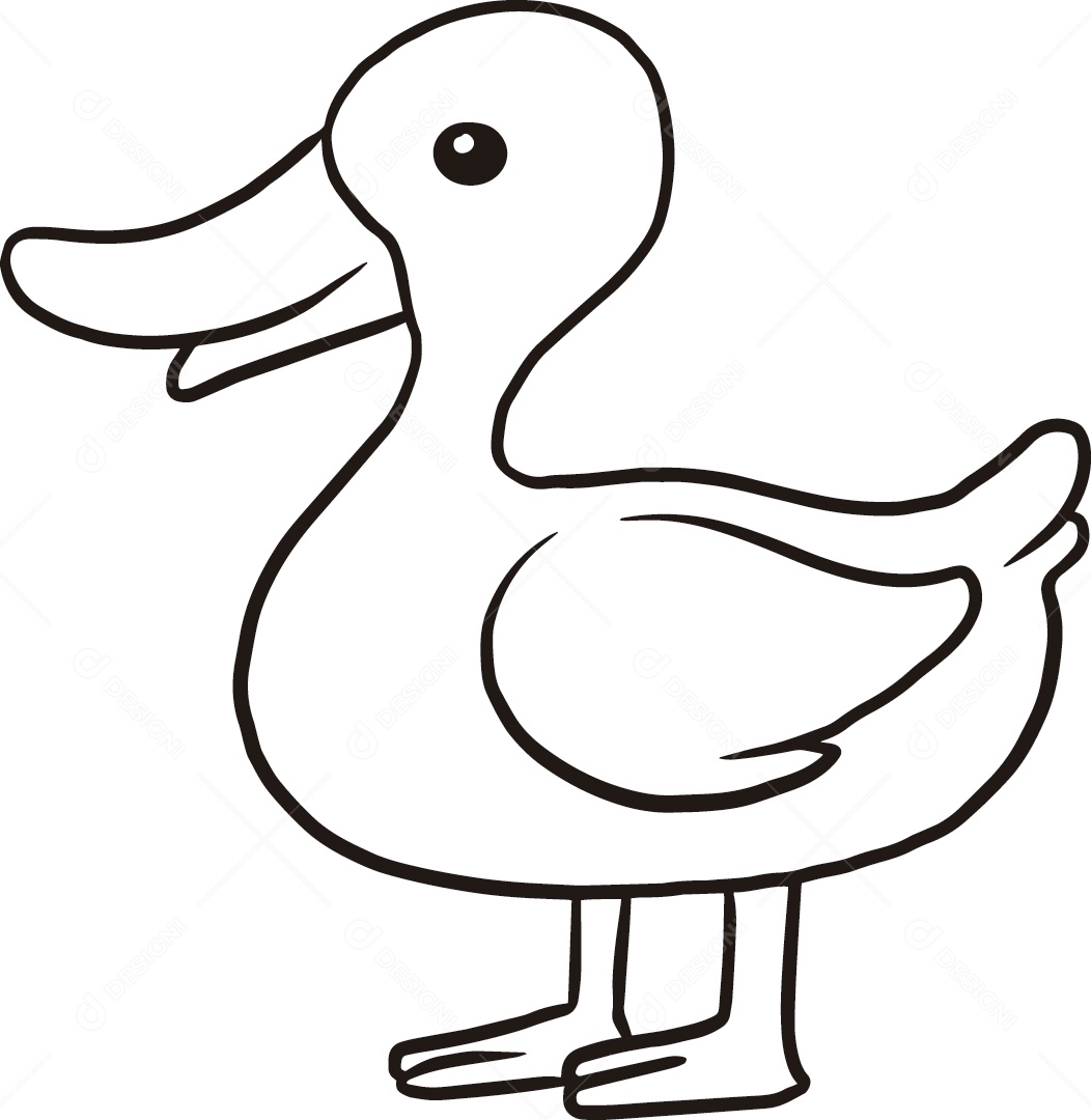 Pato Desenho Vetor EPS