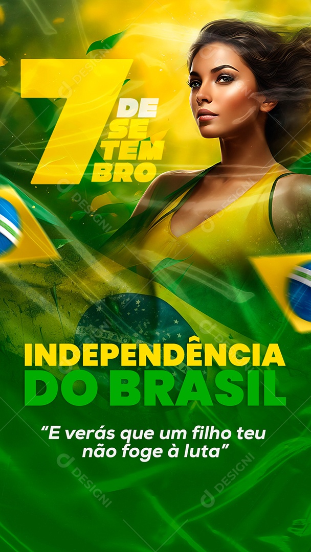 Story Independência Do Brasil 7 De Setembro Social Media PSD Editável