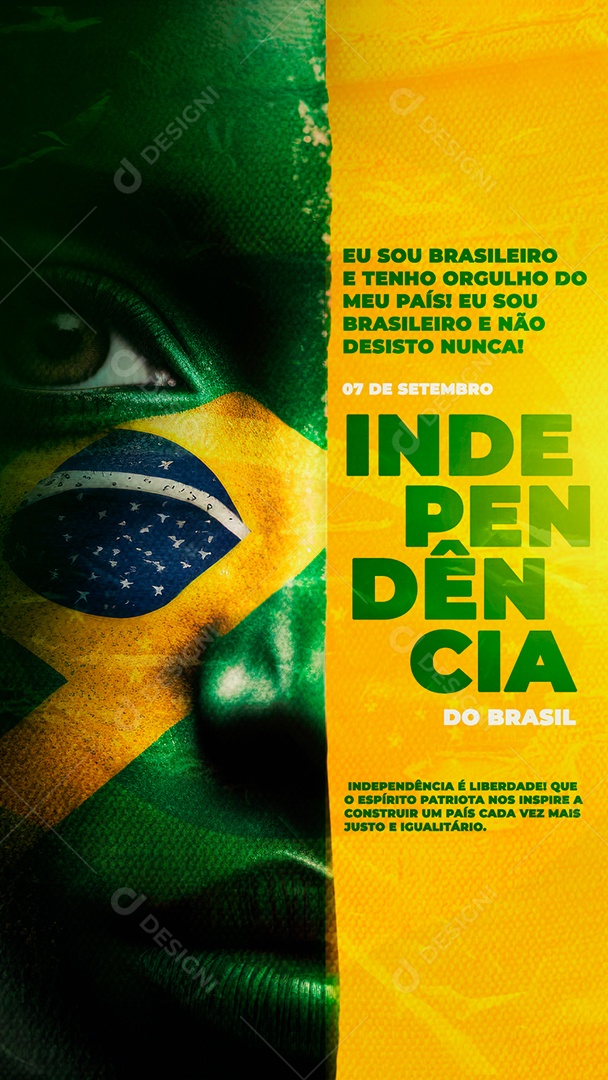 Orgulho Do Meu Pais Independência Do Brasil Social Media Story PSD Editável