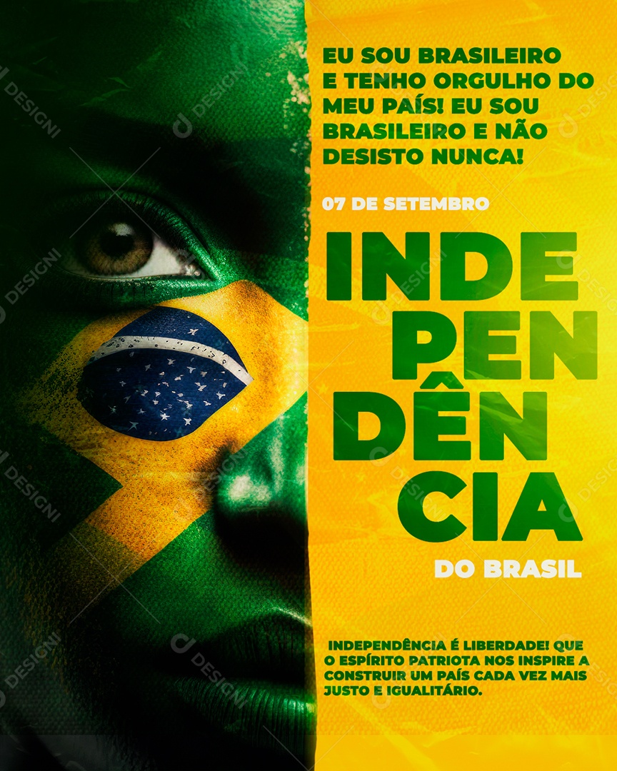 Social Media Sou Brasileiro Independência Do Brasil PSD Editável